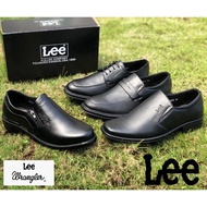 Lee Men’s Classic Signatures Legend Oxford Black PU Leather Business Konvo Formal Shoes Kasut Kulit 