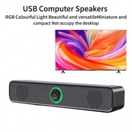 1 chiếc Loa RGB dài, Đèn nhiều màu'sắc rực rỡ, Âm lượng xoay có thể điều chỉnh, Mẫu loa máy tính mới