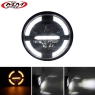 Retro Motorcycle Modified UK Youth Xinyuan 400 Stick King SR LED Headlight Daytime Running Light Hea