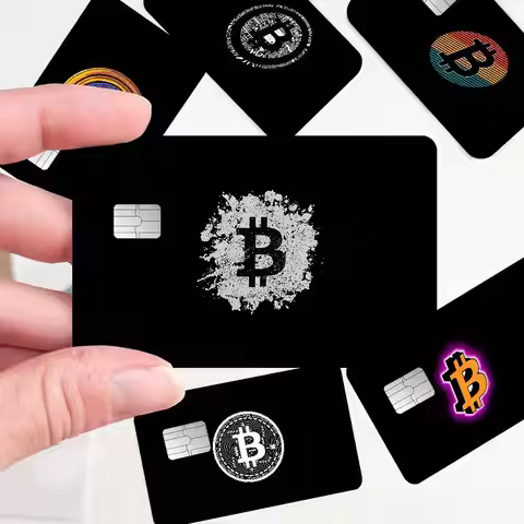 Bitcoin Anime Spend Or Save Funny Shell On Off Ultra Thin No Fade Sticker Skin Cover Film For Debit 