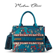 Milan Chiva Hand Bag กระเป๋าถือผู้หญิง แฟชั่นพิมพ์ลายหรู สะพายไหล่ได้ หนัง PU สไตล์เกาหลี (MC-336)
