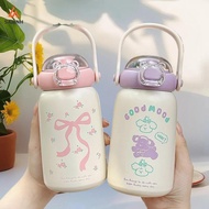 Kids Insulated Stainless Steel Water Bottle with Straw, 304 Steel