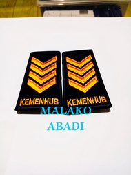 Pangkat Kemenhub bordir biru tua perhubungan laut