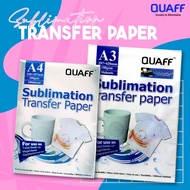 QUAFF Sublimation Transfer Paper A4 / A3 Size 100GSM * Quick Drying (100sheets per pack) A4 Paper A3