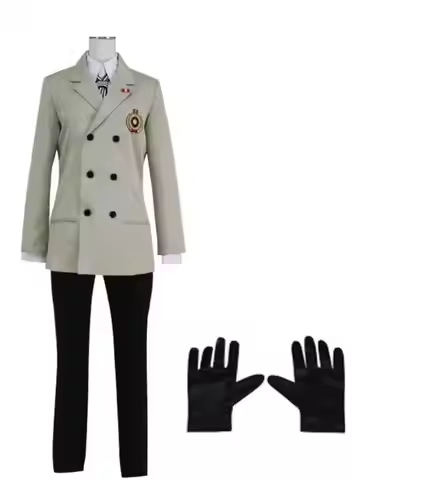 HOLRAN Goro Akechi Cosplay Costume Army Suit Crow Halloween Mens Womens Coat Shirt Pants Tie Suit Sc