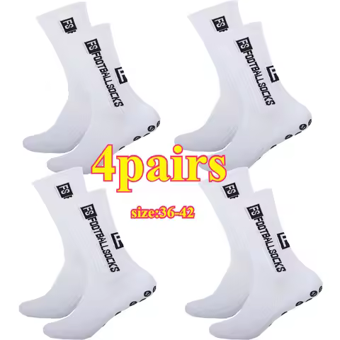 4 pairs of36-42Euro football socks sports grip socks anti slip sports socks basketball socks, polka 