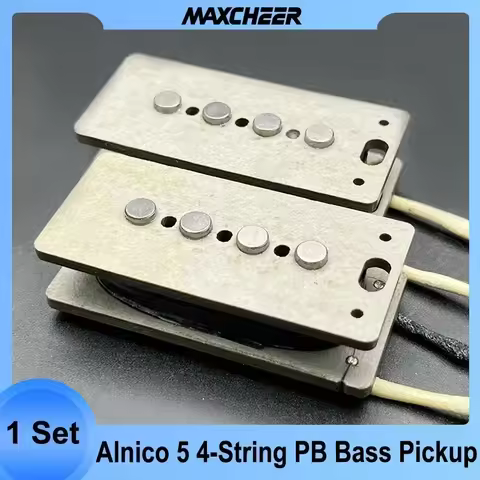 Precision Alnico 5 4-String PB Bass Pickup High Output-11.5K for P Bass With Grey Fiber Bobbin and B