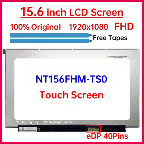 15.6 Inch Laptop LCD Touch Screen NT156FHM-TS0 Display Matrix Panel Replacement 1920x1080 45% NTSC e