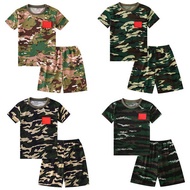 ✿ HOTSELLING ✿ baju askar kanak kanak lelaki ♦Children's physical fitness clothes for boys and girls summer camp quick-drying t-shirt set kindergarten kids military training camouflage uniform elementary school students✹