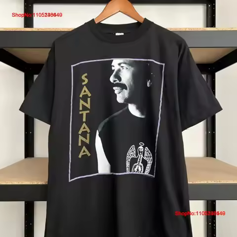 Vintage 1991 Carlos Santana Tour Black T shirt Sz L Washed Top For Everyday Wear designer clothes St