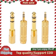 Headphone Adapter 6.35 mm (1/ 4 Inch) Male to 3.5 mm Female Stereo Adapter Plus 3.5 mm Stereo to 6.3