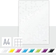 Leitz WOW 46261001 A4 Notebook with 80 Sheets, Squared, Ivory Paper (90 gsm), Hardback Cover, Pearl White, WOW