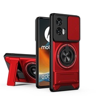 For Moto Edge 50 Fusion Moto G96 G85 case Hard Armor Shockproof Camera Protection Bracket Slide Cove