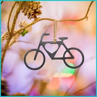 Wooden Bike Ornament Wooden Tree Holiday Pendant Christmas Tree Stocking Stuffer 2D Flat Ornaments W