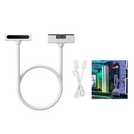 สายต่อขยายเมนบอร์ด UPSIREN 24PIN สาย ARGB สำหรับพีซี พร้อมหัวต่อแบบตัวผู้-ตัวเมีย ดีไซน์มุมฉาก 90 อง