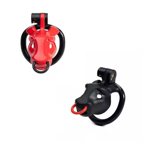 CB Prison Traction Nose Ring Bull Head Chastity Lock Male-to-Male BDSM Erotic Gay Domination Control