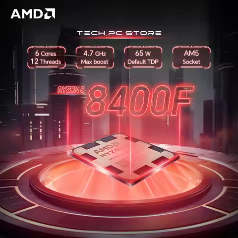 AMD Ryzen 5 8400F L3=16M 4.2GHz 6-Core 12-Thread R5 8400F Gaming Processor 65W 4NM DDR5 Socket AM5 N