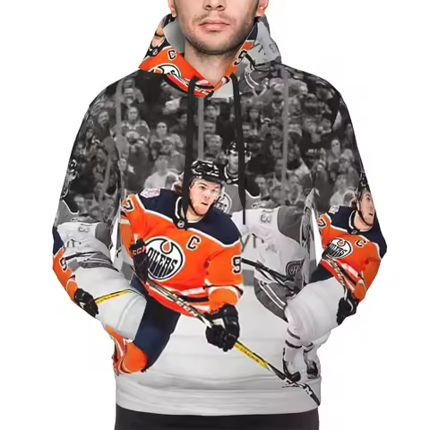 Connor McDavid 97 For Edmonton Oilers Fans Hoodie Harajuku Pullover Autumn Winter Men's Women's Swea