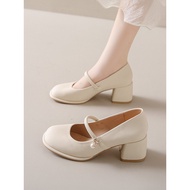 mary jane shoes Mary Jane Spring Autumn Fashion Medium Thick Heel Women's Shoes