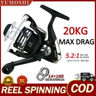 Fishing reel Spinning Reel Mesin Pancing Murah Kuat Tahan High Speed Casting Baitcasting Reel  Alat Memancing