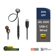 JBL Tune 310C USB-C Wired Hi-Res In-Ear Headphones, Headset wired types c waterproof