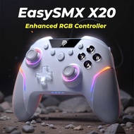EasySMX X20 Wireless Gamepad Compatible with PC/NS/TV/Phone, Hall Micro Triggers Joystick RGB Effect