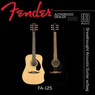 FENDER FA-125CE/ FA-125 DREADNOUGHT GUITAR PACK WALNUT FB NATURAL (ACOUSTIC GUITAR/ FENDER/ DREADNOU