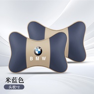 PU Leather Headrest Neck Pillow Car Head Neck Pillow For BMW X1 X2 X3 X4 E84 F84 F39 E83 F25 G01 F97