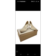 farrent Frank Shoes Model F-46 White Glittering Glitter There Is A Patch To Prevent Biting 37 High H