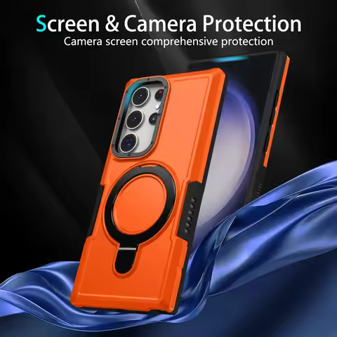 Shockproof Adjustable Rotated Ring Stand Case For Samsung Galaxy S24 Ultra 23 FE 22 Plus 21 Note20 N