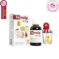 Sắt Ferrolip Baby SiroVị Đào bổ sung sắt hữu cơ cho bé chai 30ml