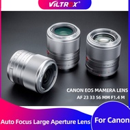 Viltrox เลนส์ออโต้โฟกัสกว้าง23มม. 33มม. 56มม. F1.4 EF-M เลนส์ถ่ายภาพบุคคลสำหรับเลนส์กล้อง Canon EOS M Mount M5 M6II M200 M50