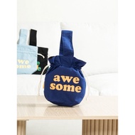 [Be Woman] Ready Stock+Pre-Order Korea Daiso Daiso Canvas Drawstring Bag Clutch Bag Wrist Bag Handba