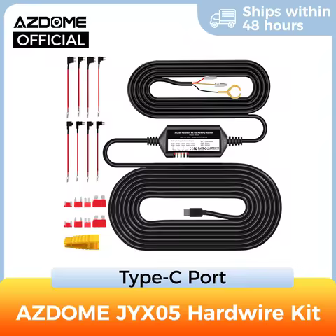Azdome JYX05 Car DVR Record Hardwire Kit with Type-C Port For M660/M550 Max/M300S/PG17 Low Vol Prote