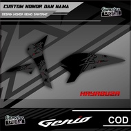SIMPLE STRIPING FOR HONDA GENIO HAYABUSA ALREADY CUT, JUST STICK IT ON