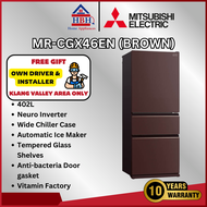 (Free Install) Mitsubishi | MR-CGX46EN | 402L | 3 Door Neuro Inverter | Bottom Freezer | Refrigerato