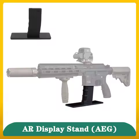 AEG Gun Stand Compatible with M4&AR15/ABS Decorative Magazine Glass Base Rifle Stand for Hunting Air