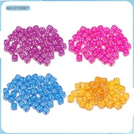 [mojotorw7] 50pcs 6-Sided  Set, Bright Colors 12 Mm For Games Casino Gifts Teaching