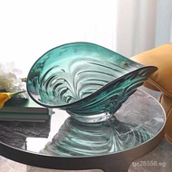 Shell-Shaped Soft Decoration Desktop Fan Simple Fruit Plate Glass Ornament Sales Office Fruit Bowl C