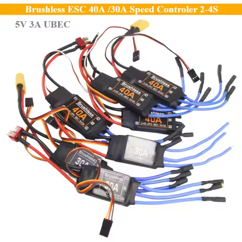 Brushless ESC 40A /30A Speed Controler 2-4S with 5V 3A UBEC RC FPV Quadcopter Airplanes Helicopter F