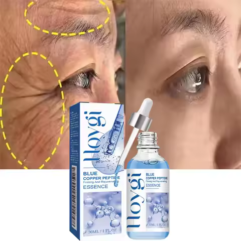 Hoygi Blue Copper Peptide Serum Anti Wrinkles Aging Rejuvenating Facial Lifting Moisturizing Brighte