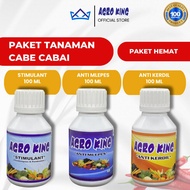 AGRO KING - Paket Tanaman Cabe Cabai - Hormon Pupuk ZPT Nutrisi Pertumbuhan & Pembuahan Maksimal