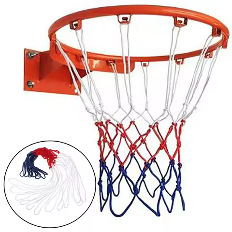 [New] Outdoor Sports Standard Basketball Net Nylon Hoop Goal Standard Rim For Basketball Backboard R