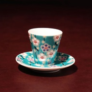 九谷燒 吉祥小酒杯 豆皿 套組 - 梅