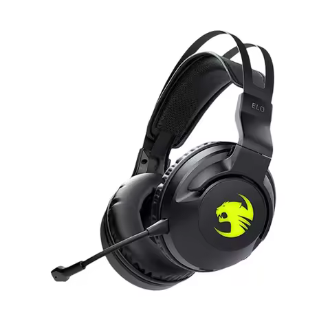 Roccat ELO Wireless Bluetooth Earphones 3D Auido Hybrid Anc 7.1 Surround Sound RGB FPS PC Gaming Ear