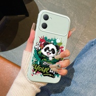 Casing hp for VIVO Y03 Y03T Y18 Y18e Y18i Y18t Y28s 5G Y37 5G Case Panda Graffiti Motif Case Cesing 