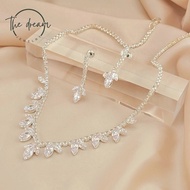 [SET04] 3 CZ leaves | The Dream Jewelry
