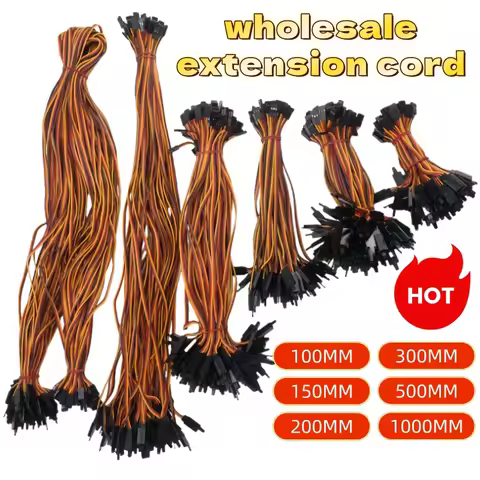 100 /150 / 200 / 300 / 500 / 1000mm Extension Lead Wire Cable Anti-loose 60 core Servo For RC Futaba