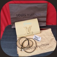 Lv Louis Vuitton Louise Pm Jaune Pale Epi Clutch Sling Bag