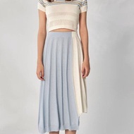 拼色棋盤格紋傘裙 (21S2SK01)